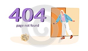 404 Web Page Not Found error. Website message design for network fail, access failure, unavailable webpage, mistake