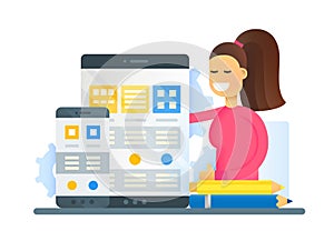 Web Page Optimization - flat design website banner
