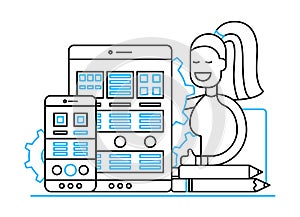 Web Page Optimization - flat design website banner