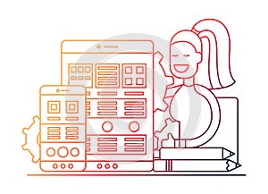 Web Page Optimization - flat design website banner