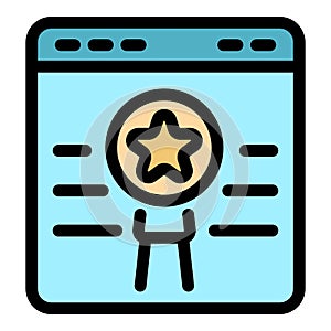 Web page ranking icon vector flat