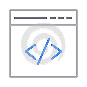 Web page reception vector  color line icon