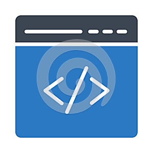 Web page reception vector glyph color icon