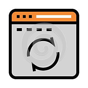 Web page reload color line icon