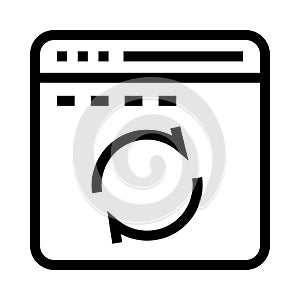 Web page reload vector line icon