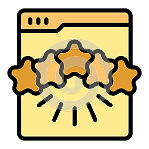 Web page review icon vector flat