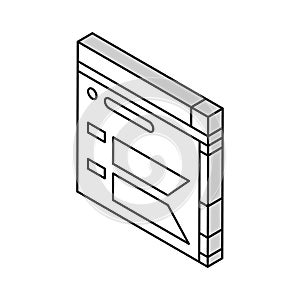 web page scroll isometric icon vector illustration