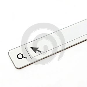 Web page search isolated on white background