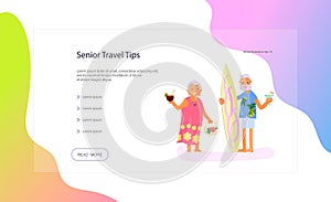 Web page of seniors lifestyle
