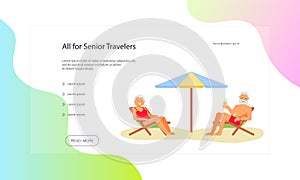 Web page of seniors lifestyle