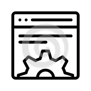 Web page setting line vector icon