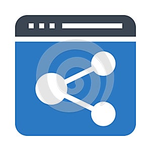 Web page sharing glyphs double color icon