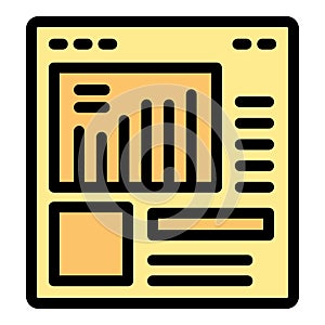 Web page showing growing bar chart analytics data statistics report website