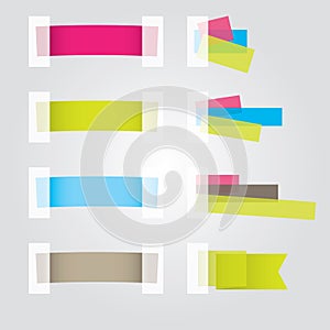 Web page Sticker Designs. Vector illustration