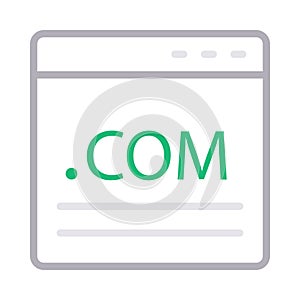 Web page thin line color vector icon