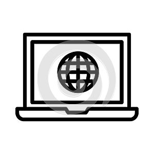 Web page thin linet vector icon