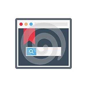 Web page vector color flat icon