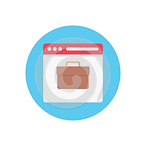 Web page vector flat color icon