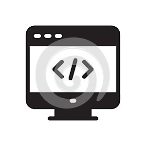 Web page vector glyph flat icon