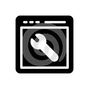 Web page vector glyph flat icon