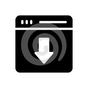 Web page vector glyph flat  icon