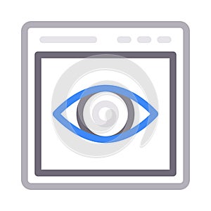 Web page colour line vector icon