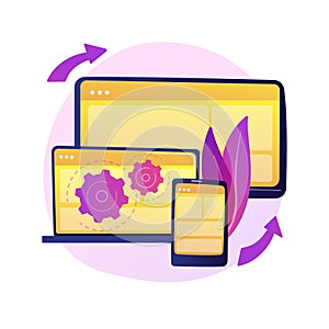 Web Page visualization vector concept metaphor