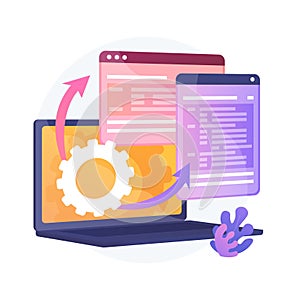 Web Page visualization vector concept metaphor