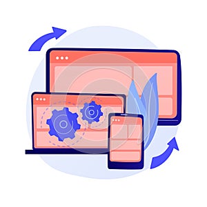 Web Page visualization vector concept metaphor