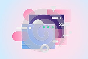 Web pages design composition. Gradient network