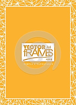 Web pattern frame design vector. Abstract frame design. Rectangular. A4 size frames. Modern frame design.