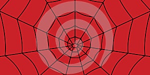 Web pattern on red background