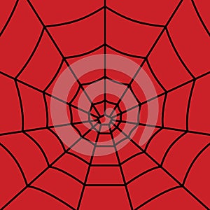 Web pattern on red background