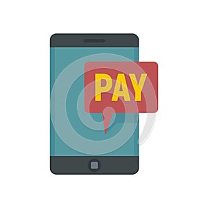 Web payment icon, flat style