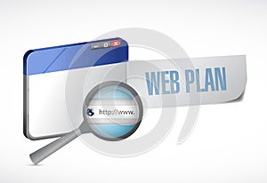 Web plan browser illustration design