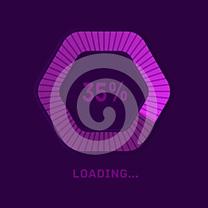 Web preloader. Download bar