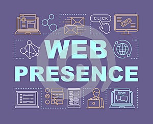 Web presence word concepts banner