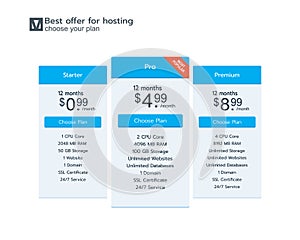 Web Pricing Table