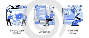 Web programming abstract concept vector illustrations.