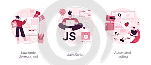 Web programming abstract concept vector illustrations.