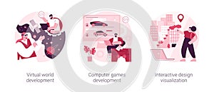 Web programming abstract concept vector illustrations.