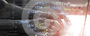 Web programming language banner