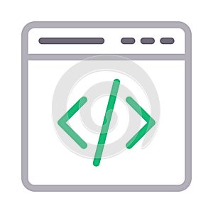 Web programming vector color line icon