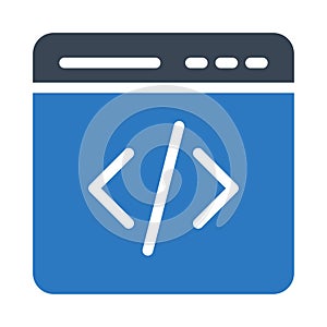 Web programming vector glyph color icon