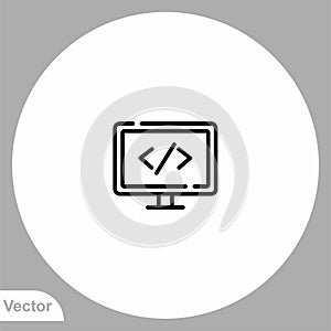 Web programming vector icon sign symbol