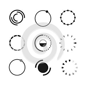 Web progress loader interface icon bar pc load sign upload symbol internet buffer network graphic vector illustration