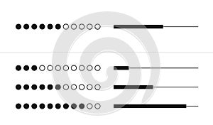 Web progress loader interface load status upload data symbol download buffer network shape vector illustration