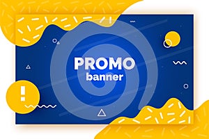 Web promotion banner for sale, offer, advertisement. Trendy vector background, flyer, poster, page, cover with abstract