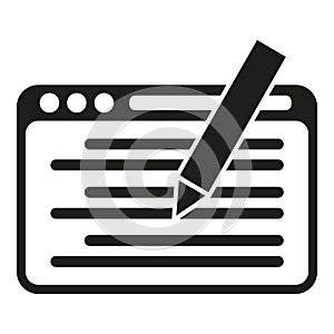 Web raiting icon simple vector. Star review