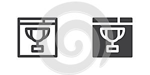 Web ranking icon, line and glyph version